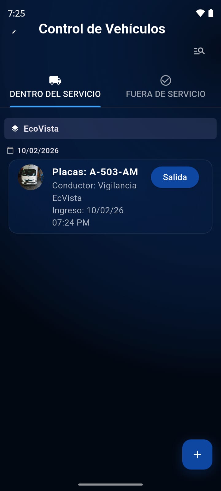 Entrada y salida de vehículos - principal